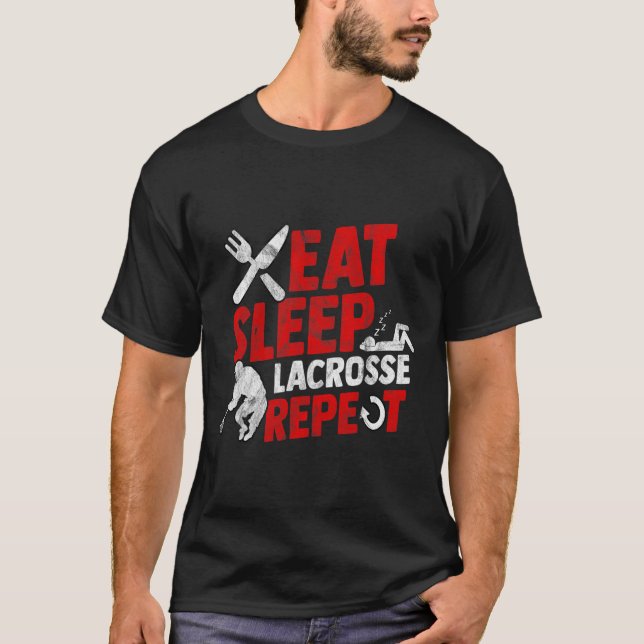 Lacrosse Shirts Mens Lacrosse Player Lax Stick 2  (Front)