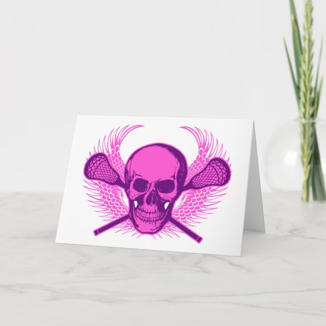 Lacrosse Skull - Purple Card (Front)