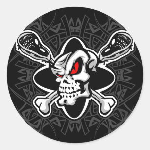 Lacrosse Skull Stickers