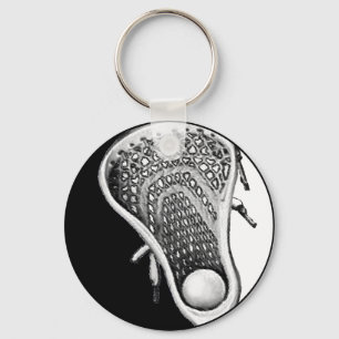 Lacrosse Sports Black Key Ring