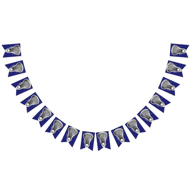 Lacrosse Sports Blue Bunting Flags (All)