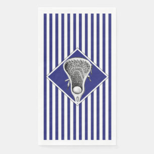 Lacrosse Sports Blue Napkins