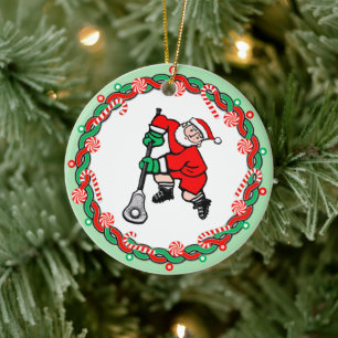 Lacrosse Sports Ceramic Tree Decoration