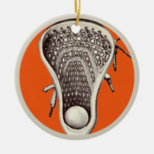 Lacrosse Sports Collectable Ceramic Tree Decoration