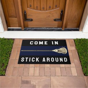 Lacrosse Sports Decor Doormat