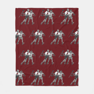 Lacrosse Sports Fleece Blanket