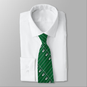 Lacrosse Sports Green Tie