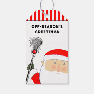 Lacrosse Sports Holiday Gift Tags