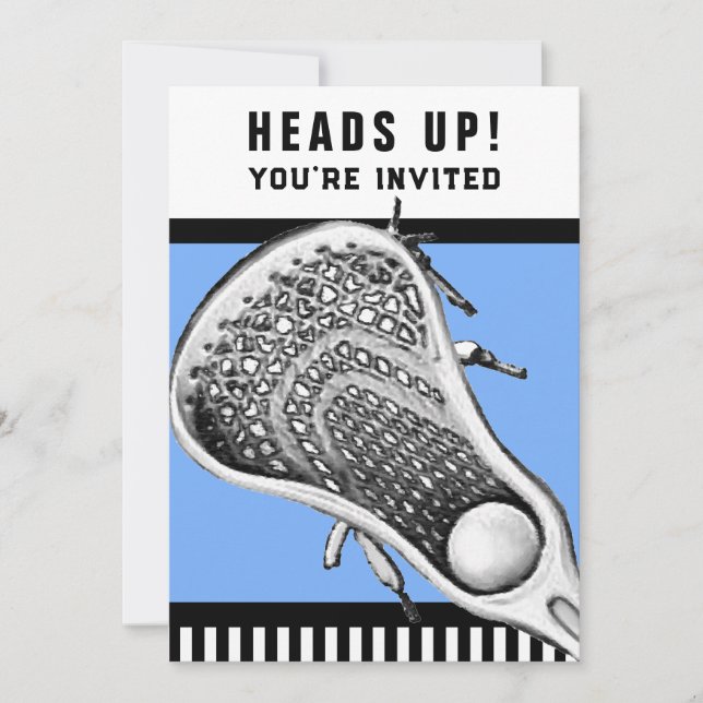 Lacrosse Sports Invitations (Front)