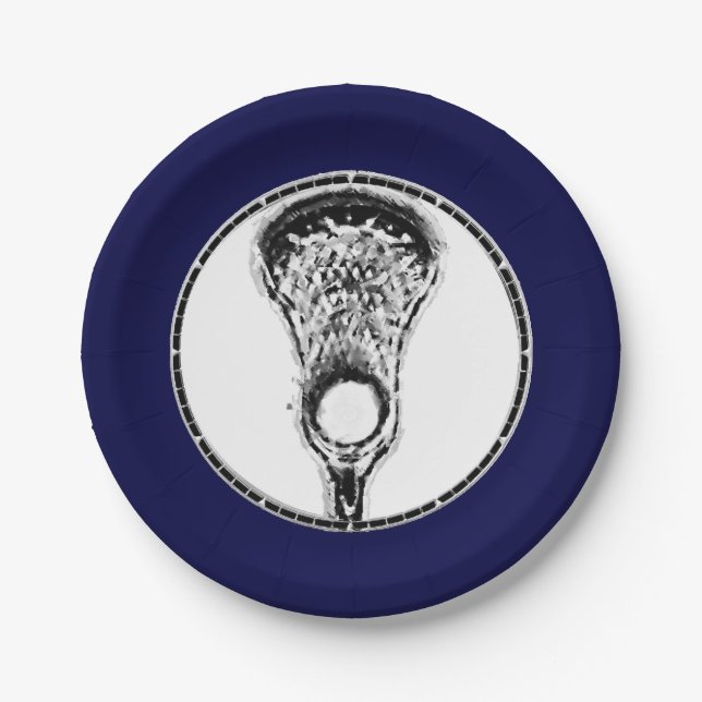 Lacrosse Sports Paper Plate (Front)