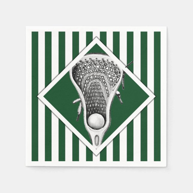 Lacrosse Sports Party Napkin (Front)