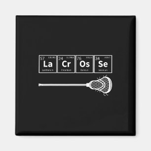 Lacrosse Sports Periodic Table Of Elements Lax Pla Magnet