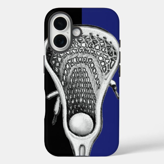 Lacrosse Sports Team Blue Case-Mate iPhone Case (Back)