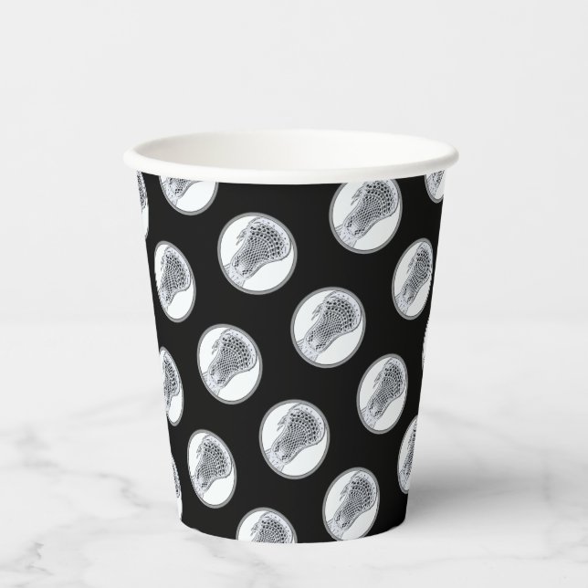 Lacrosse Sports Team Paper Cups (Front)