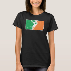Lacrosse St Patrick's Day Irish Flag C Distressed T-Shirt