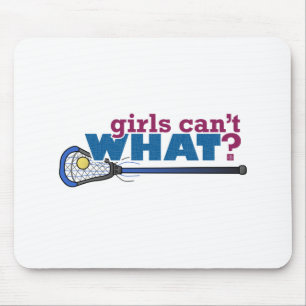 Lacrosse Stick in Blue Mouse Pad