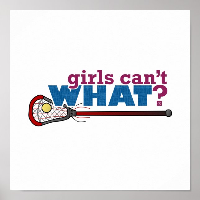Lacrosse Stick in Red Poster (Front)
