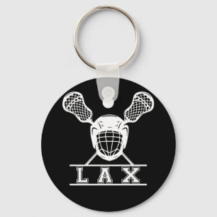 Lacrosse Sticks Emblem for LAX Players Key Ring