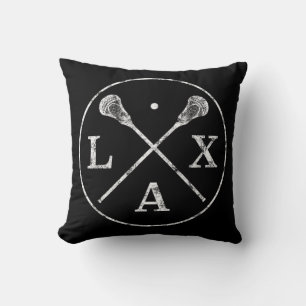 Lacrosse Sticks Emblem I Tee for LAX Players and Cushion
