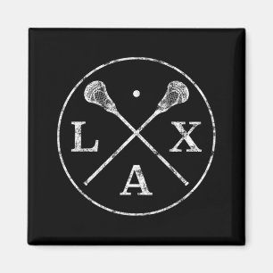 Lacrosse Sticks Emblem I Tee for LAX Players and Magnet