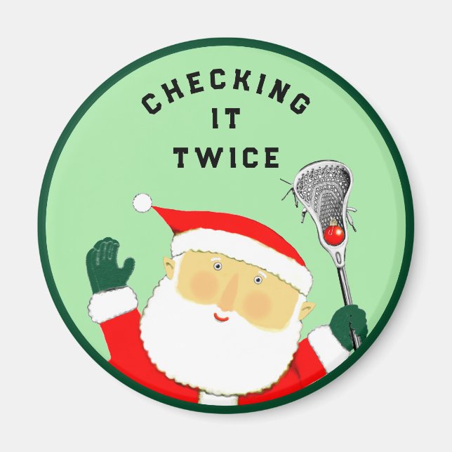 Lacrosse Stocking Stuffer Magnet (Front)