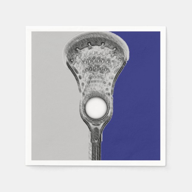 Lacrosse Team Blue Napkin (Front)