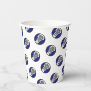 Lacrosse Team Blue Paper Cups