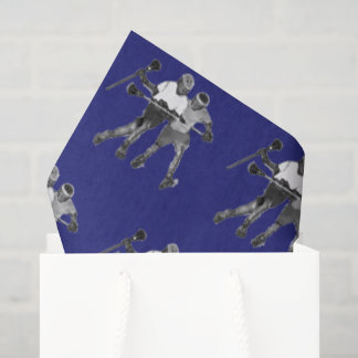 Lacrosse Team Blue Tissue Paper