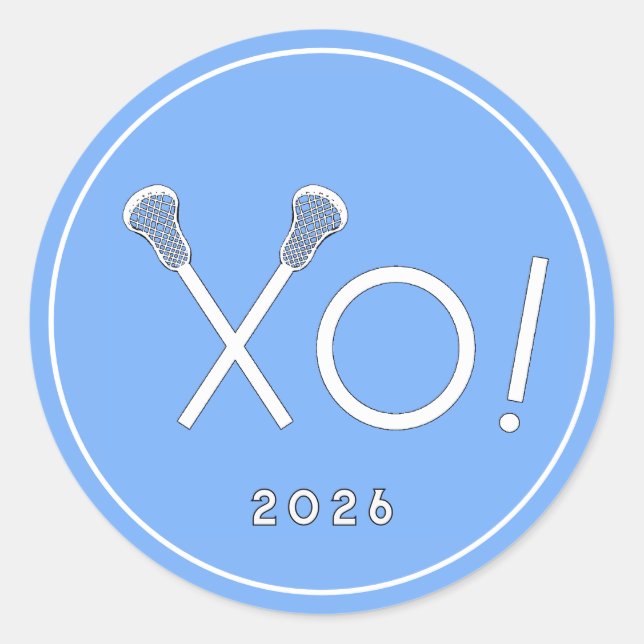 Lacrosse Team Classic Round Sticker (Front)