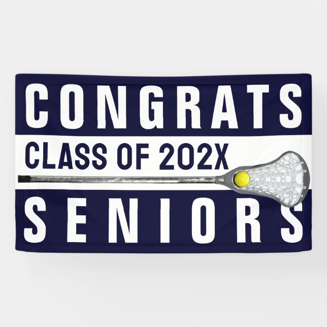 Lacrosse Team Congrats 2025 Banner (Horizontal)