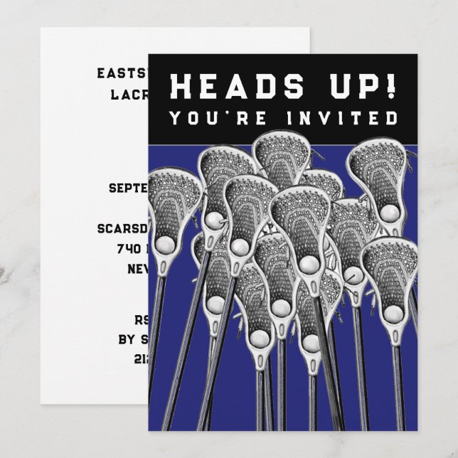 Lacrosse Team Event Invitations (Front/Back)