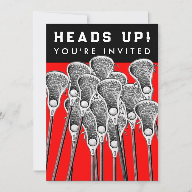 Lacrosse Team Event Invitations (Front)