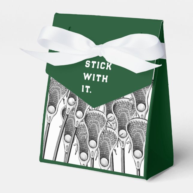 Lacrosse Team Green Favour Box (Front Side)