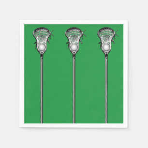 Lacrosse Team Green Napkin