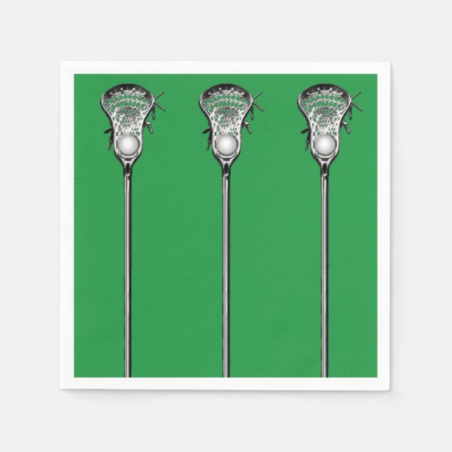 Lacrosse Team Green Napkin (Front)