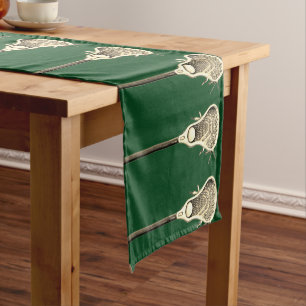 Lacrosse Team Green Short Table Runner