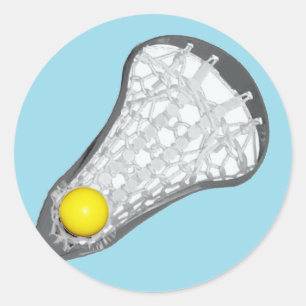 Lacrosse Team Light Blue Classic Round Sticker