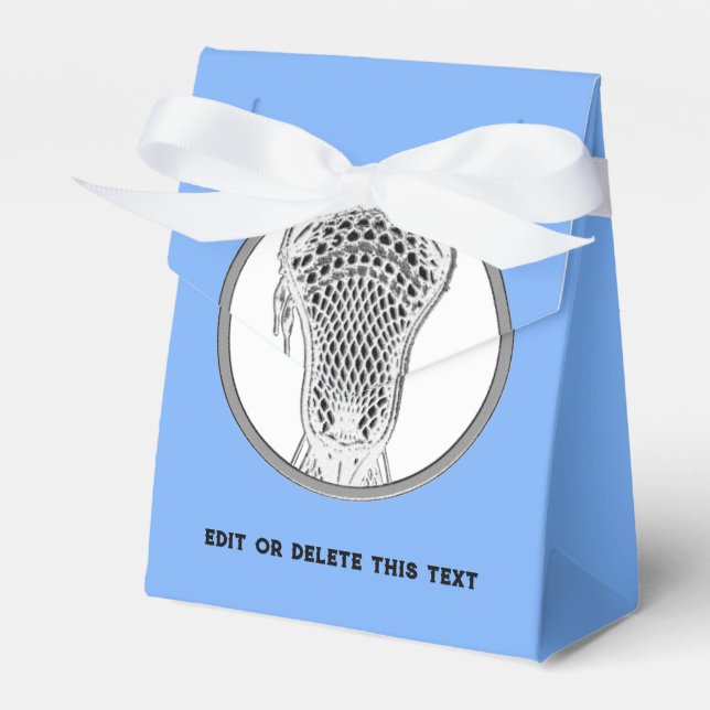 Lacrosse Team Light Blue Favour Box (Front Side)
