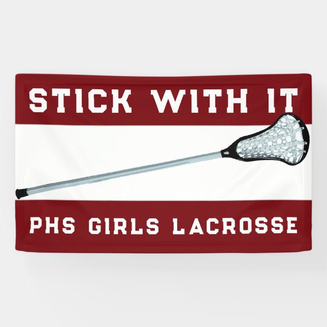 Lacrosse Team Maroon Banner (Horizontal)