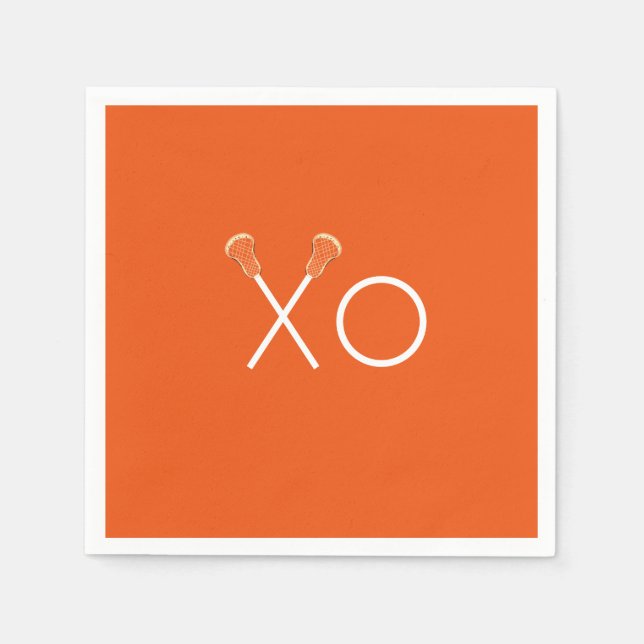 Lacrosse Team Orange Napkin (Front)