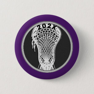 Lacrosse Team Player Keepsake Gift 6 Cm Round Badge