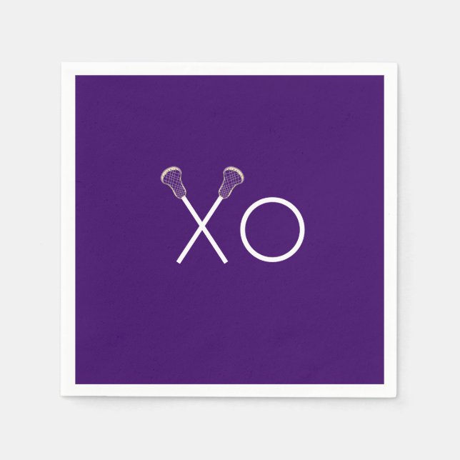 Lacrosse Team Purple Napkin (Front)