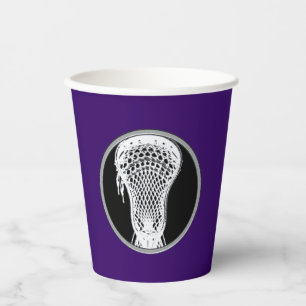 Lacrosse Team Purple Paper Cups