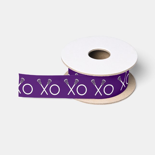 Lacrosse Team Purple Satin Ribbon (Spool)