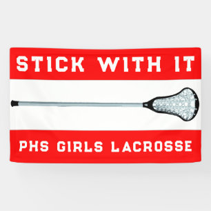Lacrosse Team Red Banner