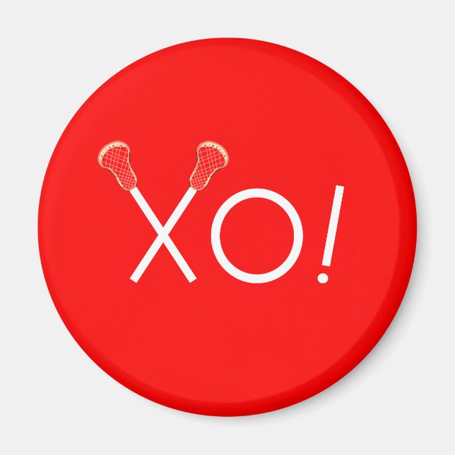 Lacrosse Team Red Gifts Magnet (Front)