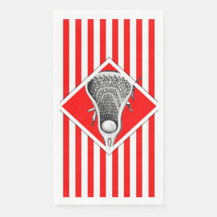 Lacrosse Team Red Napkin