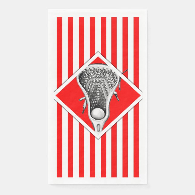 Lacrosse Team Red Napkin (Front)