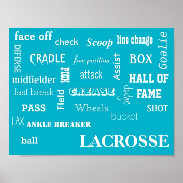 Lacrosse Terminology Poster (Front)
