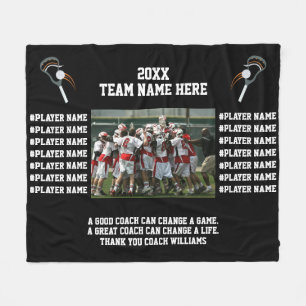 Lacrosse Thank You Coach Fleece Blanket